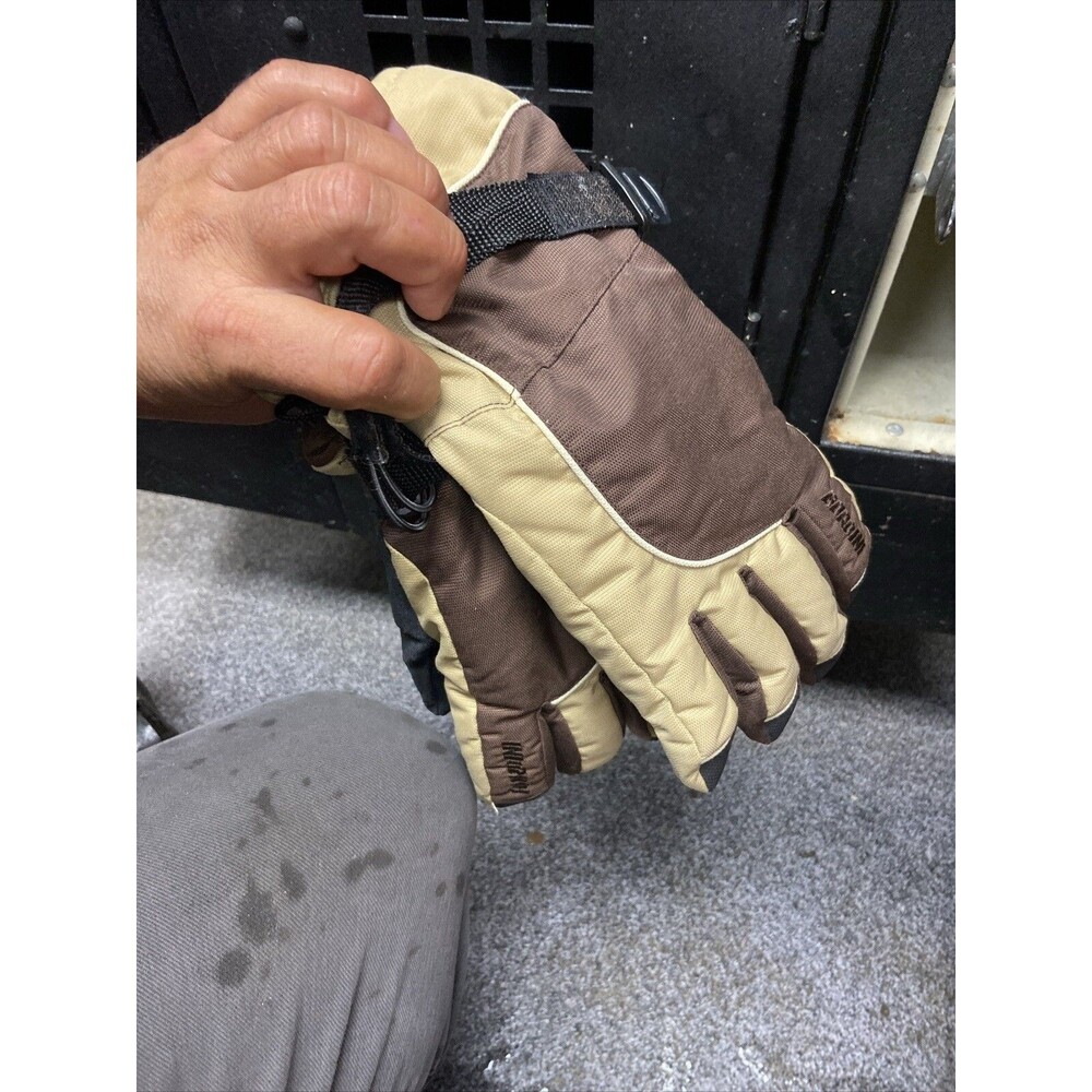 Vintage Gordini Mens Large Blrown , Snow Gloves, Insulated,  Size M,